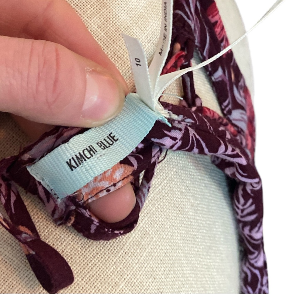 Kimchi Blue Floral Burgundy & Pink Halter Sundress - Picture 5 of 8